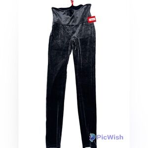 Spanx navy  velvet leggings size M